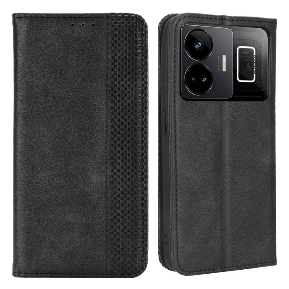 For Realme GT Neo 5 5G Neo 5 240W 5G Realme GT3 5G PU Leather Phone Cover Retro Texture Stand Wallet Protective Phone Case For Realme GT Neo 5 5G Neo 5 240W 5G Realme GT3 5G PU Leather Phone Cover Retro Texture Stand Wallet Protective Phone Case